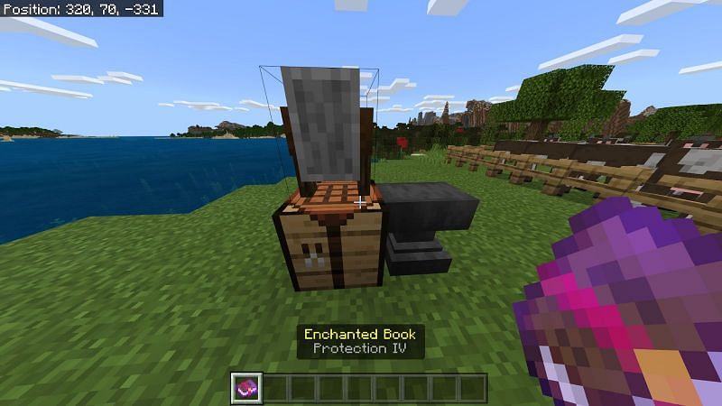 Как распылить чары в Minecraft2